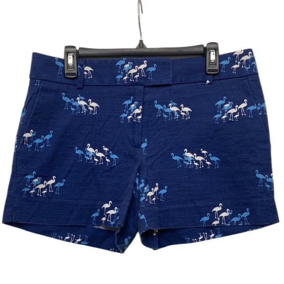 Loft, The Riviera Short, Blue with Flamingo Print, 4” Inseam, Mid Rise - Picture 1 of 6